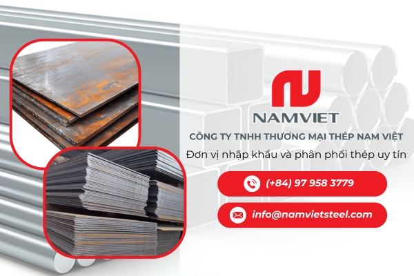 Nam Việt Steel cung cấp thép tấm đúc Q235B kèm chứng chỉ, gia công theo yêu cầu và hỗ trợ giao hàng